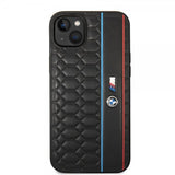 BMW iPhone 14 Plus Skal Hexagonal Pattern Svart