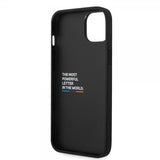 BMW iPhone 14 Plus Skal Hexagonal Pattern Svart
