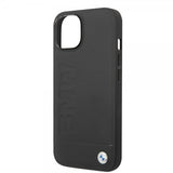 BMW iPhone 14 Plus Skal Hot Stamp Metal Logo Svart