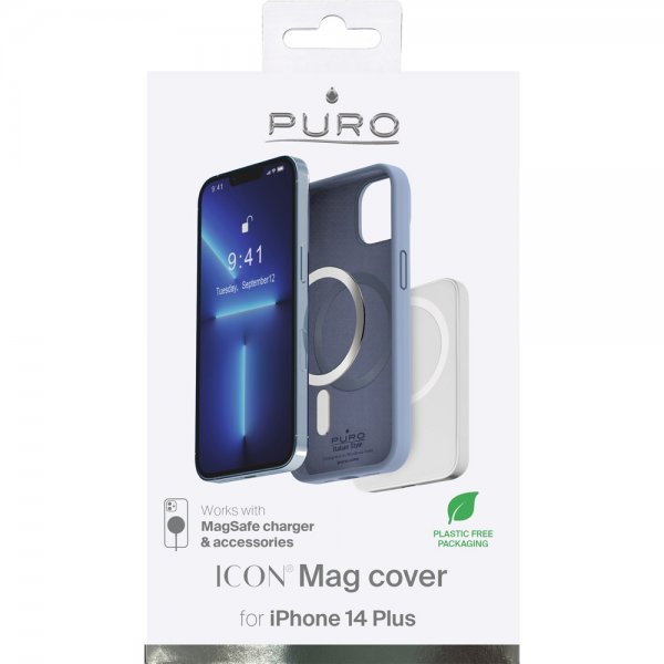 Puro iPhone 14 Plus Skal ICON Mag Blå
