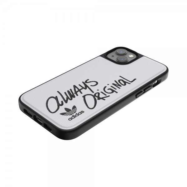 Adidas iPhone 14 Plus Skal Inlay Embroidery Case Vit Svart