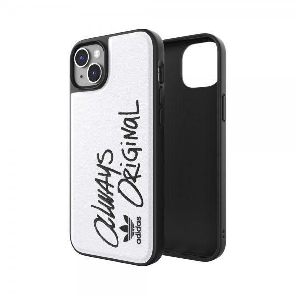 Adidas iPhone 14 Plus Skal Inlay Embroidery Case Vit Svart