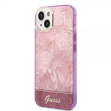 Guess iPhone 14 Plus Skal Jungle Rosa