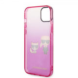Karl Lagerfeld iPhone 14 Plus Skal Karl & Choupette Gradient Rosa