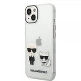 Karl Lagerfeld iPhone 14 Plus Skal Karl & Choupette Gradient Vit