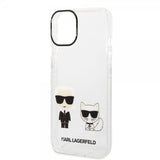 Karl Lagerfeld iPhone 14 Plus Skal Karl & Choupette Gradient Vit