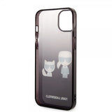 Karl Lagerfeld iPhone 14 Plus Skal Karl & Choupette Gradient Svart