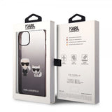 Karl Lagerfeld iPhone 14 Plus Skal Karl & Choupette Gradient Svart