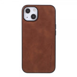 X-Level iPhone 14 Plus Skal Lädertextur Brun