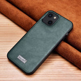 Sulada iPhone 14 Plus Skal Lädertextur Grön