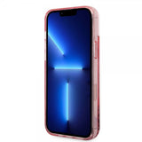 Karl Lagerfeld iPhone 14 Plus Skal Liquid Glitter Big Logo Rosa