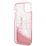 Karl Lagerfeld iPhone 14 Plus Skal Liquid Glitter Big Logo Rosa