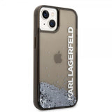 Karl Lagerfeld iPhone 14 Plus Skal Liquid Glitter Translucent Svart