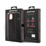 AMG iPhone 14 Plus Skal Liquid Silicone Carbon Pattern Svart
