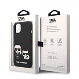 Karl Lagerfeld iPhone 14 Plus Skal Liquid Silicone Karl & Choupette Svart
