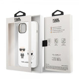 Karl Lagerfeld iPhone 14 Plus Skal Liquid Silicone Karl & Choupette Vit