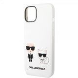 Karl Lagerfeld iPhone 14 Plus Skal Liquid Silicone Karl & Choupette Vit