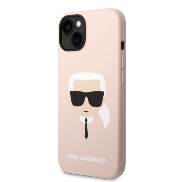 Karl Lagerfeld iPhone 14 Plus Skal Liquid Silicone Karl MagSafe Rosa