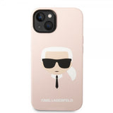 Karl Lagerfeld iPhone 14 Plus Skal Liquid Silicone Karl MagSafe Rosa
