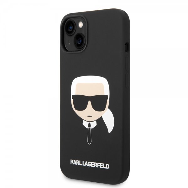 Karl Lagerfeld iPhone 14 Plus Skal Liquid Silicone Karl MagSafe Svart