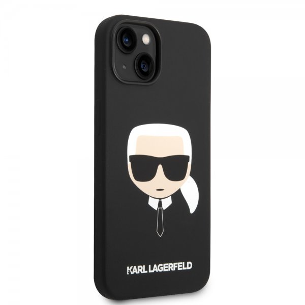 Karl Lagerfeld iPhone 14 Plus Skal Liquid Silicone Karl Svart