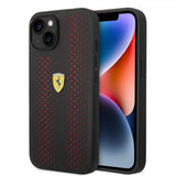 Ferrari iPhone 14 Plus Skal Logo Perforerad Röd