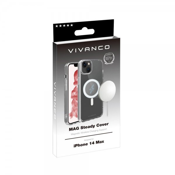 Vivanco iPhone 14 Plus Skal Mag Steady Transparent