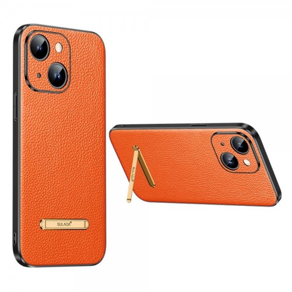 Sulada iPhone 14 Plus Skal med Stativ Orange