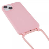 iPhone 14 Plus Skal med Strap Rosa