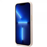 Guess iPhone 14 Plus Skal Metal Plate Logo MagSafe Rosa