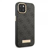 Guess iPhone 14 Plus Skal Metal Plate Logo MagSafe Svart