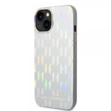 Karl Lagerfeld iPhone 14 Plus Skal Monogram Iridescent Silver