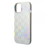 Karl Lagerfeld iPhone 14 Plus Skal Monogram Iridescent Silver