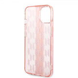 Karl Lagerfeld iPhone 14 Plus Skal Monogram Vertical Stripe Rosa