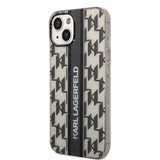Karl Lagerfeld iPhone 14 Plus Skal Monogram Vertical Stripe Svart