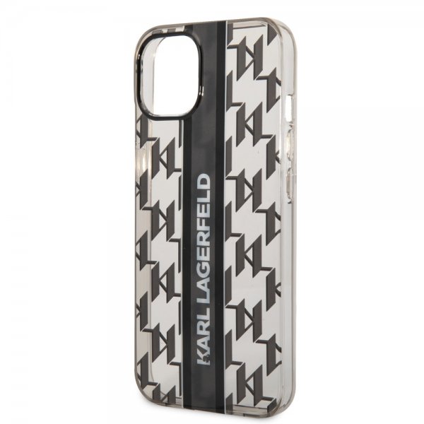 Karl Lagerfeld iPhone 14 Plus Skal Monogram Vertical Stripe Svart
