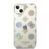 Guess iPhone 14 Plus Skal Peony Glitter Vit