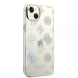 Guess iPhone 14 Plus Skal Peony Glitter Vit
