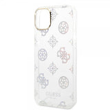 Guess iPhone 14 Plus Skal Peony Glitter Vit