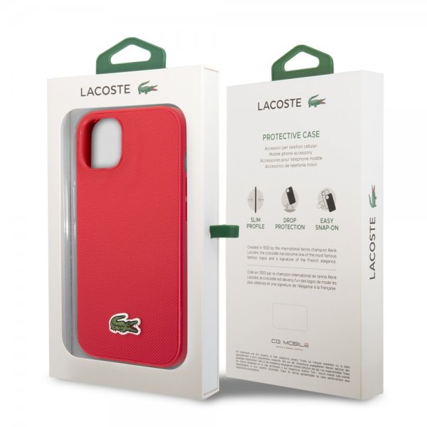 Lacoste iPhone 14 Plus Skal Petit Pique Logo Röd