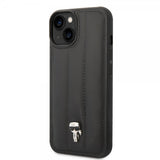 Karl Lagerfeld iPhone 14 Plus Skal Quilted Nylon Puffy Case Ikonik Pin Svart