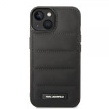 Karl Lagerfeld iPhone 14 Plus Skal Quilted Nylon Puffy Case Logo Plate Svart