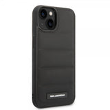 Karl Lagerfeld iPhone 14 Plus Skal Quilted Nylon Puffy Case Logo Plate Svart