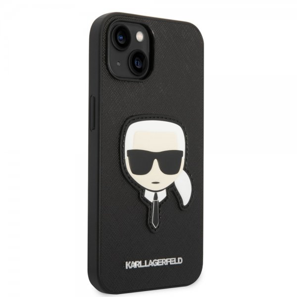 Karl Lagerfeld iPhone 14 Plus Skal Saffiano Karl Svart