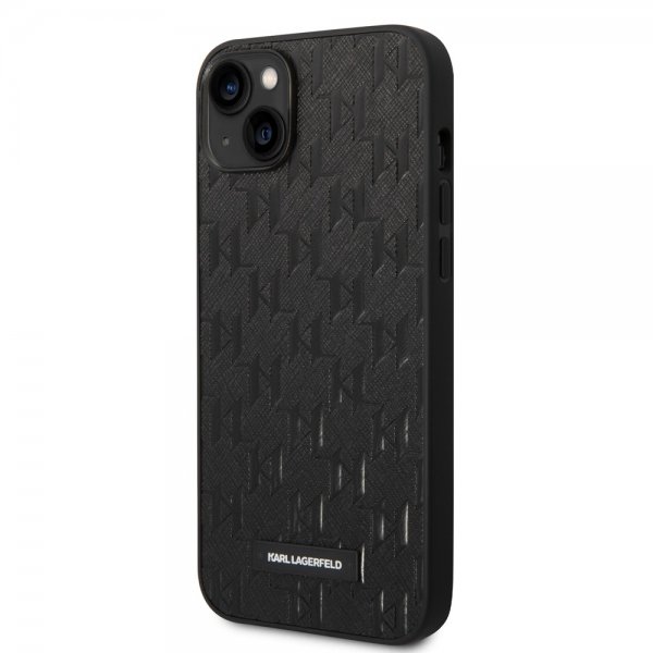 Karl Lagerfeld iPhone 14 Plus Skal Saffiano Monogram Svart