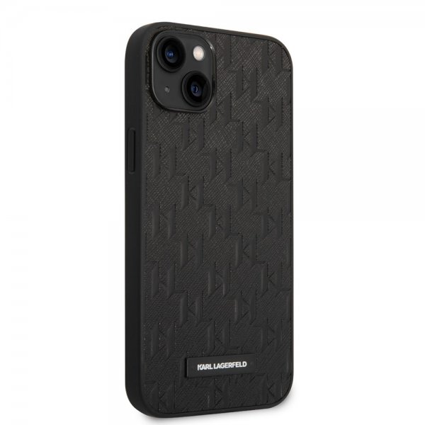 Karl Lagerfeld iPhone 14 Plus Skal Saffiano Monogram Svart