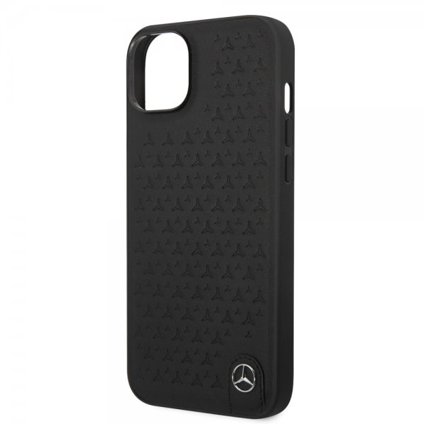 Mercedes Benz iPhone 14 Plus Skal Star Pattern Svart
