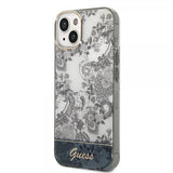Guess iPhone 14 Plus Skal Toile de Jouy Grå