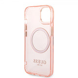 Guess iPhone 14 Plus Skal Translucent MagSafe Rosa