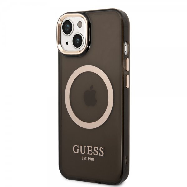 Guess iPhone 14 Plus Skal Translucent MagSafe Svart